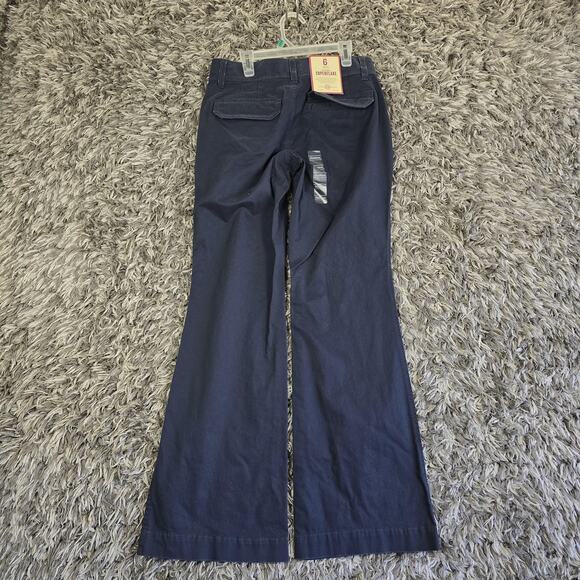 Old Navy Pants Womens 6 Regular Navy Perfect Superflare Low Rise Stretch Chino - Picture 10 of 11